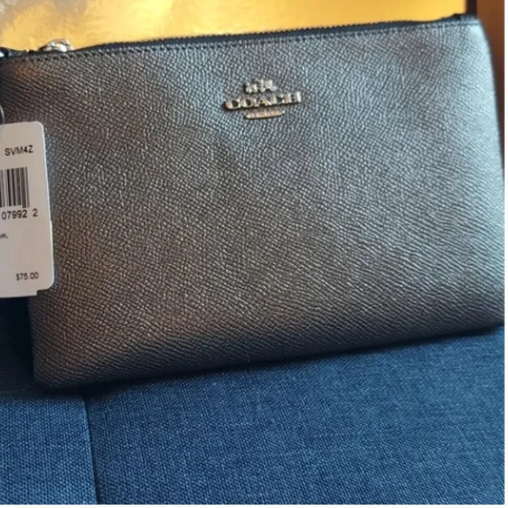 NWT COACH METALLIC GRAPHITE SATCHEL - 3 Piece Set - Coach Leather Edie H… - Picture 8 of 11